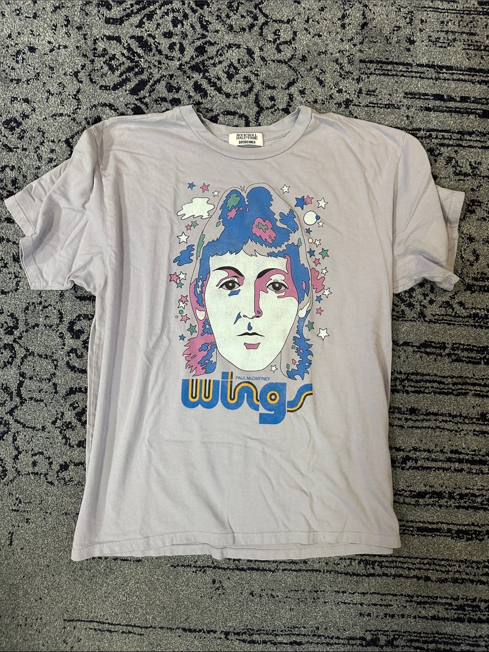 DAYDREAMER ROCK & ROLL HALL OF FAME Wings Graphic Tee - Lavender SZ 2xl
